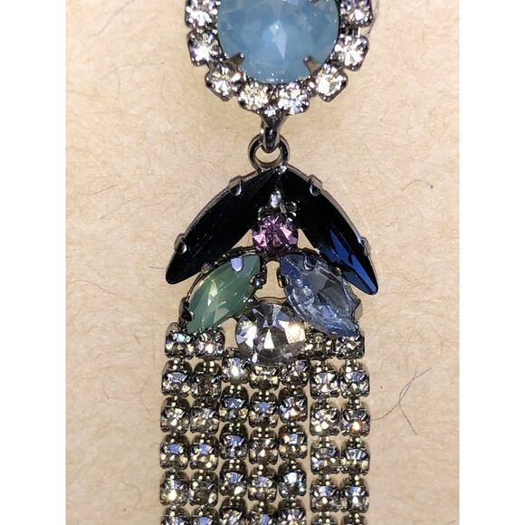 CHLOE + ISABEL Crystal Fringe Statement Drop Earrings - E013 - Picture 3 of 4